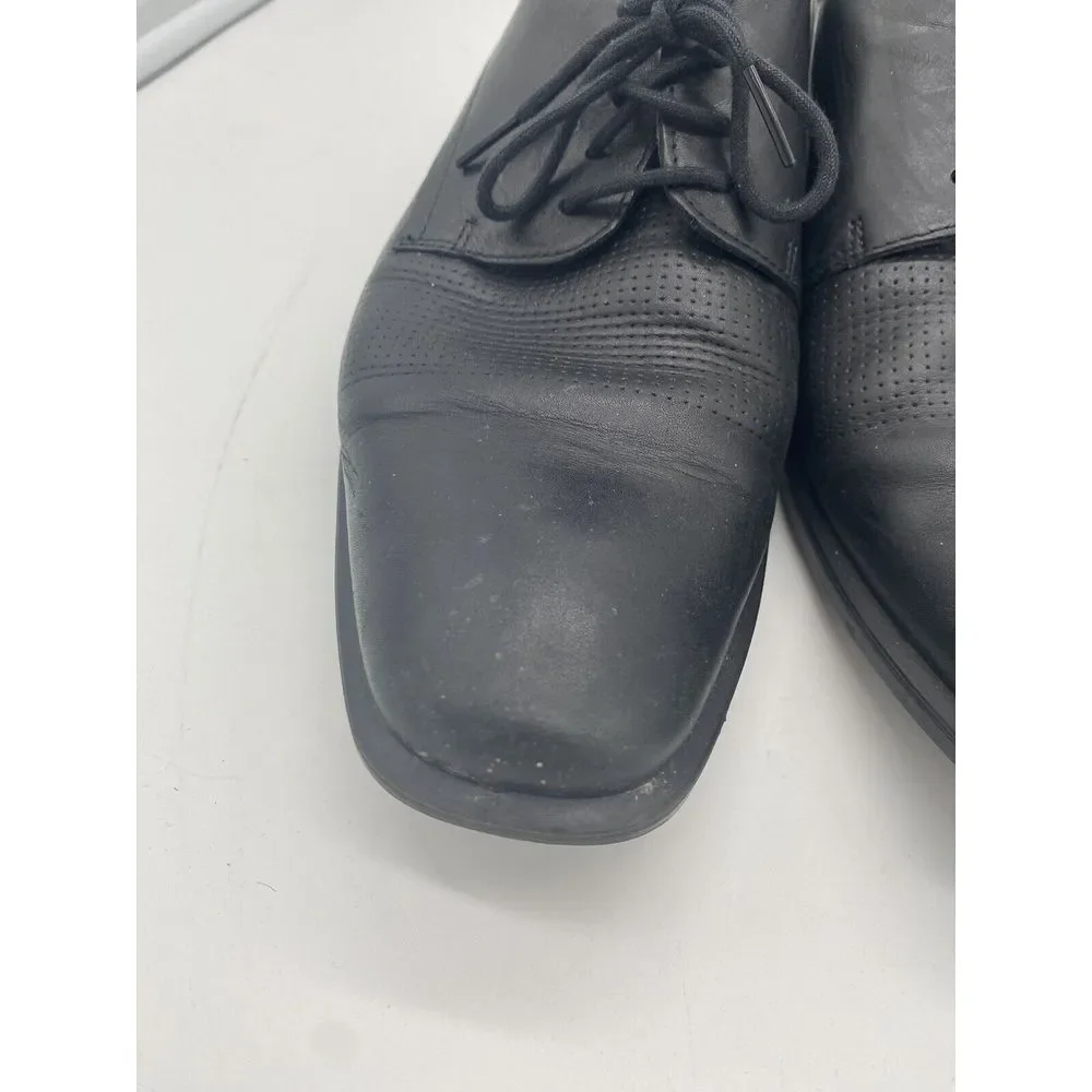 Ecco Mens Shock Point Black Oxford‎ Lace Up Dress Shoes Size 9-9.5 (43)